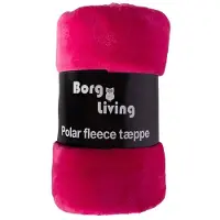 Borg Living Fleecetäcke - Rosa - 150x200 cm - Mjukt och skönt sofftäcke -