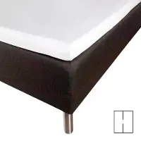 Borås Cotten Overmadrasslaken med H-split 160x200 cm - 100% bomullssatin - Splitlängd 65 cm - Vitt lakan till övermadrass - Borås Cotton Cloud satin lakan