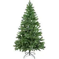 Home-tex Konstgjord julgran - Höjd 180 cm - Vacker och grön julgran - På metallfot