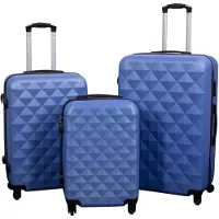 Borg Living Resväskor - Set med 3 st. - Exklusivt erbjudande på hardcase resväskset - Diamantblå