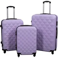 Borg Living Resväskor - Set med 3 st. - Exklusivt erbjudande på hardcase resväskset - Diamantlila