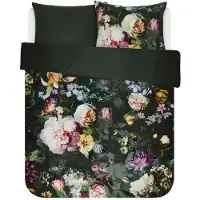 Essenza Sängkläder till dubbeltäcke 200x200 cm - Fleur Green - Vändbart bäddset - 100% bomullssatin - sängkläder