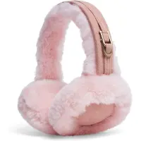Infinity Leather Dam Vinter Super Mjuka Fluffiga Rosa Öronkuddar Varma och mysiga öronvärmare