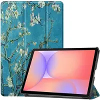 Mtp Products Samsung Galaxy Tab S10 Lite Tri-Fold Series Smart Folio Fodral - Vita blommor