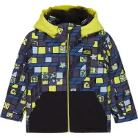Quiksilver - Skidjackor barn - Little Mission Kids Jacket 3D Checker Yellow Plum för Unisex - Barnstorlek 3 år - Gul