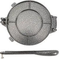 TOMTOP JMS Tortillapress 6,3 tum Aluminiumlegering Mjöldeg Tortilla Taco Press Roti Maker för Hemmet L gray