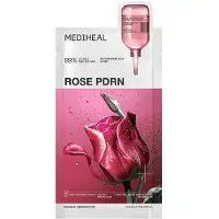 Mediheal Rose Pdrn Essential Mask (1 Sheet) Fuktgivande & Uppstramande Koreansk Ansiktsmask Med 99% Ren Vit Ros Pdrn