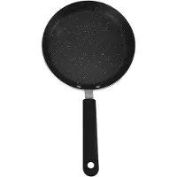 TOMTOP JMS Crêppanna Nonstick Rund Form Aluminiumlegering Bärbar Stekplatta Pannkakspanna 8in L black