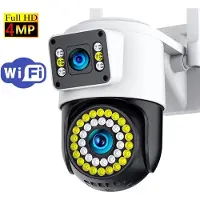 LS VISION 4K 8MP 10X Zoom WiFi Säkerhetskamera Utomhus 3 Objektiv 2 Skärmar Tvåvägsljud Rörelsedetektering Videoövervakning CCTV IP-kamera Yoosee 6MP No Zoom