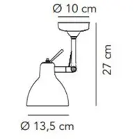 Rotaliana Vägglampa , Metallisk, Vardagsrum, Metall
