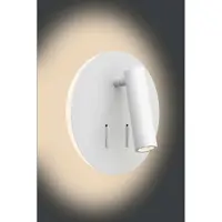 ANTIDARK Vägglampa , Vit, Sovrum, Aluminium
