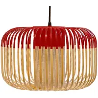 Forestier Taklampa , Bamboo Light S, dimbara, Röd, Vardagsrum, Bambu, Design