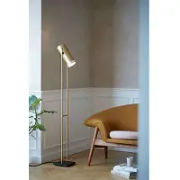 Warm Nordic Golvlampa , Trombone, Guld / mässing, Vardagsrum, Metall, Design