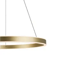 SLV Pendellampa One 60, dimbar, Mässing / guld, Vardagsrum / matsal, Aluminium / grå / zink, Modern