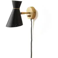 Warm Nordic Vägglampa , Bloom, Svart, Vardagsrum, Metall, Vintage / retro