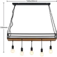 LINDBY Taklampa , Kirista, dimbara, Svart, Vardagsrum, Metall, Vintage / retro