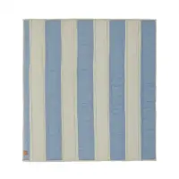 OYOY Filt - Striped Quilted - Blue/Clay - - One Size - Filt