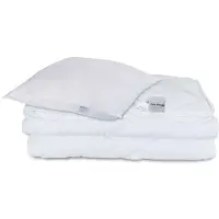 Zen Sleep Set med täcke och kudde - Helårstäcke 140x220 cm + kudde 60x63 cm - Fibertäcke - allergivänligt täcke och kudde
