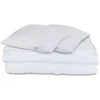 Zen Sleep Set med täcke och kuddar - Täcke för alla årstider 200x220 cm + 2 kuddar 60x63 cm - Fibertäcke - allergivänligt täcke och kudde