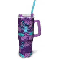 Disney Stitch termokopp med sugrör och handtag - Tumbler drickflaska 940 ml