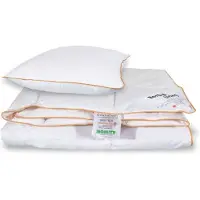 Borg Living Täcke- och kuddset - sommartäcke i myskdun - Sommartäcke 150x210 cm + kudde 60x63 cm -