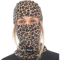 Eivy - Skidmössor dam - Hinge Merino Wool Balaclava Leopard för UnisexUll - Brun