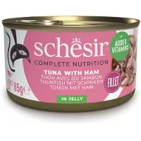 Schesir Ekonomipack: Complete Nutrition filé i gelé 24 x 85 g - Tonfisk med skinka