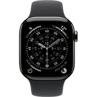 Apple - Band för smart klocka - 42mm - storlek M/L - svart - för Watch Hermès Series 7, Hermès Series 9, SE 3, Series 10, Series 11, Series 8, Series 9