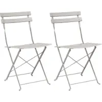 vidaXL Fällstol för trädgård 2 pcs Beige 42 x 46 x 82 cm Metall