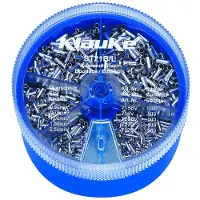 Klauke ST21B Ändhylsa sortiment 0.5 mm², 0.75 mm², 1 mm², 1.5 mm², 2.5 mm² Oisolerad Silver 3000 delar