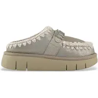 Mou för kvinnor. MU.FW531001B Läder Clogs Special grå (37), Hud, 3 till 5 cm, Ingen, Casual