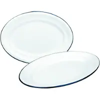 Jamon Oval fat - Ibili - 903940 - Vitrifierat emaljerat stål - 40x27 cm - Vit