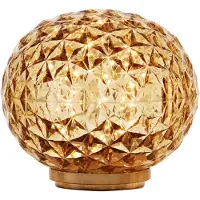 Kartell Design bordslampa Mini Planet, dimbar, Gul / orange, Vardagsrum / matsal, Syntetmaterial, Design, Bordslampa