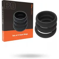Men's Play - penisring set - tjock modell - svart (3 st)