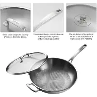 Konnwei Titanium Stekpanna Nonstick Stekpanna Säker Matlagningspanna med Glaslock 12 tum Köksredskap