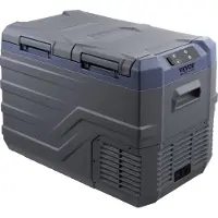 Vevor Bilkylskåp, 12 Volt Bilkylskåp, 32 L Bärbar Frys med Dubbla Zoner, -4℉-68℉ Justerbart Område, 12/24V DC och 100-240V AC Kompressorkylare för Utomhus, Camping, Husbil