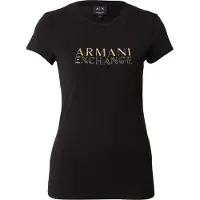 Armani Exchange för kvinnor. XW001837AF16294UC001 Logo T-shirt svart (L), Casual, Bomull, Kort ärm
