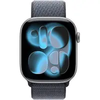 Apple - Slinga för smart klocka - 46mm - 145 - 220 mm - ankare blå - för Watch Hermès Series 9, SE 3, Series 10, Series 11, Series 8, Series 9, Ult...