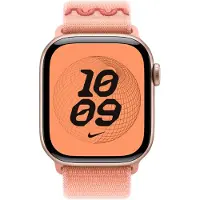 Apple Nike - Slinga för smart klocka - 42mm - 130 - 190 mm - alpenglow rosa - för Watch Hermès Series 7, Hermès Series 9, SE 3, Series 10, Series 11, Series 8, Series 9