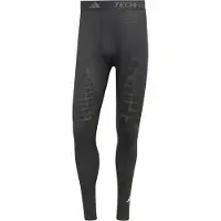 Adidas Sporttrosa 'TECHFIT COLD.RDY Training Long' grå / svart / vit