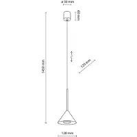 TK Lighting Hänglampa Cono , dimbar, Svart, Vardagsrum / matsal, Metall, Modern, Pendellampa