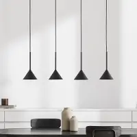 TK Lighting Hänglampa Cono , dimbar, Svart, Vardagsrum / matsal, Metall, Modern, Pendellampa