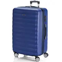 Itaca unisex. 71270-03 Large Travel Suitcase 4 Wheels Trolley 71270 Blue -68x47x30cm (OSFA), Casual, ABS / Polycarbonate, Big