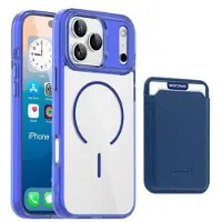 Mtp Products iPhone 17 Pro Max MagSafe-Skal med korthållare - Safir / Genomskinlig
