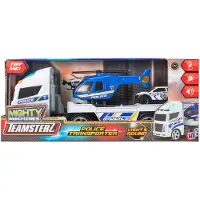 Teamsterz HTI Toys Mighty Machines Small Light and Sound Police Heli Transporter