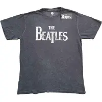 Ginza.se The Beatles: Unisex T-Shirt/Drop T Logo Snow Wash (Charcoal Grey) (Wash Collection) (Large)