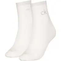 Calvin Klein 2 Pack Soft Cotton Metallic Ankle Socks