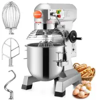 Vevor Elektrisk Matberedare 30L Matberedare 1100W Elektrisk Degblandare 220V Justerbar Kommersiell Mixer Kvarn Kommersiell Stand Mixer för Kök Kommersiellt Bruk