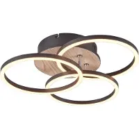 RL Leuchten LED taklampa Circle, dimbar, Ljust trä, Vardagsrum / matsal, Trä, Modern, LED-taklampa