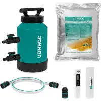 Vonroc DI Vattenfilter – Avjoniseringssystem – Alternativ till osmosvatten | inkl. 4,5L blandbäddsharts, TDS-mätare, slang & kopplingar